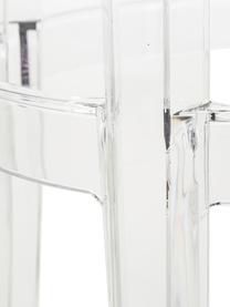 Taburete alto de diseño Charles Ghost, Policarbonato, Transparente, Ø 46 x Al 75 cm