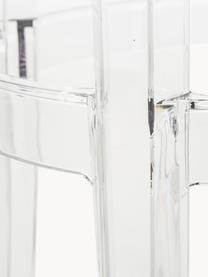 Taburete alto de diseño Charles Ghost, Policarbonato, Transparente, Ø 46 x Al 75 cm