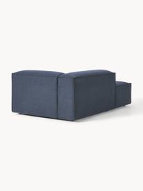 Ottomane-Eckmodul Lennon, Bezug: 100 % Polyester Der strap, Gestell: Massives Kiefernholz FSC-, Füße: Kunststoff, Webstoff Dunkelblau, B 119 x T 180 cm, Eckteil links