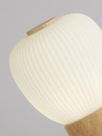 Grande suspension grappe Ella, Blanc cassé, bois clair, larg. 79 x haut. 20 cm