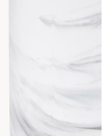 Zeepdispenser Swan in marmerlook, Houder: kunststof (polyresin), Pompje: kunststof (ABS), Wit, zilverkleurig, Ø 7 x H 17 cm