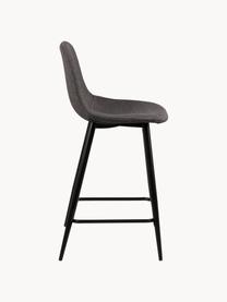 Chaises de comptoir Wilma, 2 pièces, Tissu gris foncé, larg. 44 x haut. 91 cm