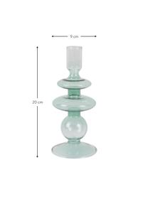 Bougeoir vert de forme organique Art, Verre, Vert, Ø 9 x haut. 20 cm