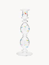 Candelabro in vetro borosilicato soffiato Pills, Vetro borosilicato, soffiato a bocca, Trasparente, multicolore, Ø 9 x Alt. 23 cm