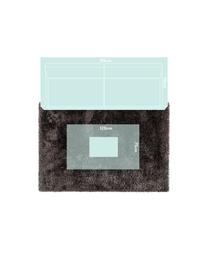 Glänzender Hochflor-Teppich Lea in Anthrazit, 50% Polyester, 50% Polypropylen, Anthrazit, B 300 x L 400 cm (Größe XL)