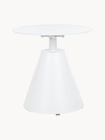 Table basse de jardin ronde Aloha, Aluminium, revêtement par poudre, Blanc, Ø 50 cm