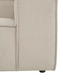 Modulares Sofa Lennon (4-Sitzer) aus Cord mit Hocker, Bezug: Cord (92 % Polyester, 8 %, Gestell: Massives Kiefernholz FSC-, Cord Hellbeige, B 327 x T 207 cm