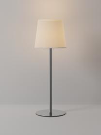 Dimmbare Tischlampe Fausta mit USB-Anschluss, Lampenschirm: Kunststoff, Silberfarben, Weiss, Ø 13 x H 37 cm