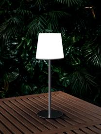 Stmievateľná stolová lampa Fausta, Odtiene striebornej, biela, Ø 13 x V 37 cm