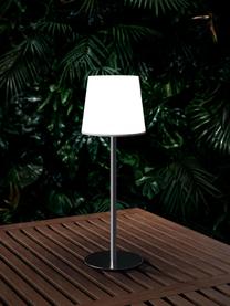 Lampada da tavolo con luce regolabile con USB Fausta, Paralume: plastica, Argentato, bianco, Ø 13 x Alt. 37 cm