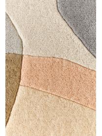 Handgetufteter Wollteppich Luke mit abstraktem Muster, Flor: 100 % Wolle, RWS-zertifiz, Beige- und Grautöne, B 200 x L 300 cm (Größe L)