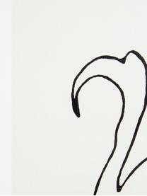 Gerahmter Digitaldruck Picasso's Flamingo, Bild: Digitaldruck, Rahmen: Kunststoff, Antik-Finish, Front: Glas, Schwarz, Weiss, Silberfarben, B 40 x H 50 cm
