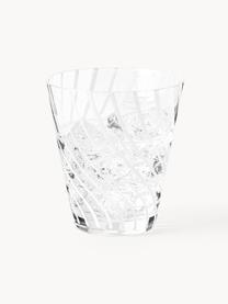 Handgefertigte Wassergläser Carson, 4 Stück, Kalknatronglas, Transparent, Weiss, Ø 9 x H 10 cm, 290 ml