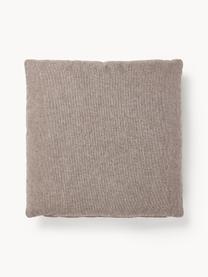 Coussin de canapé Melva, Tissu taupe, larg. 50 x long. 50 cm