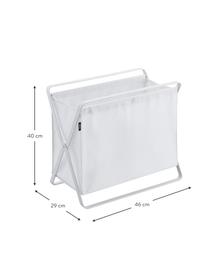 Portabiancheria Tower, Cornice: acciaio verniciato, Bianco, Larg. 46 x Alt. 40 cm