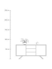 Lámpara de mesa pequeña soplada artesanalmente Kushi, Estructura: metal recubierto, Pantalla: vidrio soplado artesanalm, Cable: plástico, Bronceado, Ø 16 x Al 17 cm