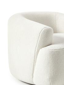 Fauteuil en tissu peluche Sofia de Rianne Meijer, Tissu bouclé blanc crème, larg. 96 x haut. 70 cm