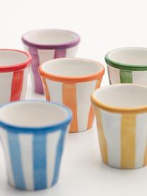 Sada ručně vyrobených pohárků na espresso Righe, 6 dílů, Keramika, Více barev, Ø 6 cm, V 6 cm, 70 ml
