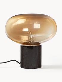 Malá stolová lampa s mramorovým podstavcom Alma, Béžová, hnedá, mramorovaná, Ø 23 x V 24 cm