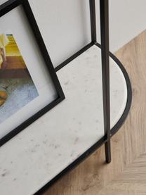 Wandtafel Migona met Marmerenplanken, Frame: gecoat metaal, Wit, zwart, B 100 cm x H 83 cm