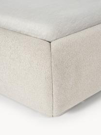 Bouclé gestoffeerd bed Alba met afgeronde hoeken, Bekleding: bouclé (100% polyester) M, Bouclé greige, B 140 x L 200 cm