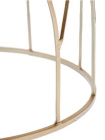Set de mesas auxiliares de madera Elenor Large, 2 uds., Estructura: metal con pintura en polv, Tablero: espejo de cristal, Estructura: dorado Tablero: espejo de cristal, Set de diferentes tamaños