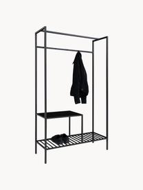 Metall-Garderobe Noel, Metall, beschichtet, Schwarz, B 101 x H 170 cm