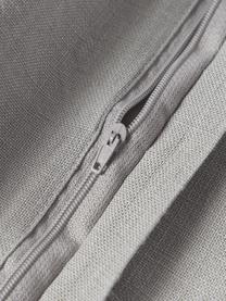 Housse de coussin pur lin gris clair Lanya, 100 % pur lin, Gris clair, larg. 40 x long. 40 cm