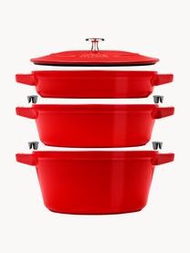 Kochtöpfe La Cocotte aus Gusseisen, 3er-Set, Gusseisen, emailliert, Rot, glänzend, Set mit verschiedenen Größen