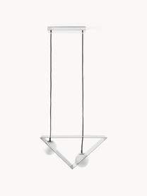 Lampada a sospensione Lewis, Paralume: vetro, Cromato, Larg. 50 x Prof. 13 cm