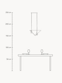 Lampada a sospensione Lewis, Paralume: vetro, Cromato, Larg. 50 x Prof. 13 cm