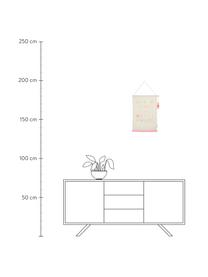 Dekoracja ścienna Alphabet, Bawełna, Beżowy, blady różowy, niebieski, żółty, S 36 x W 50 cm