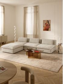 Hocker Felix, Bezug: 100 % Polyester Der strap, Gestell: Massives Kiefern- und Fic, Webstoff Hellbeige, B 100 x T 110 cm