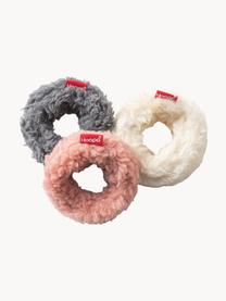 Katzenspielzeuge Mini Donuts, 3er-Set, Bezug: Kunstfell, Teddy, Grau, Off White, Altrosa, Ø 5 x H 3 cm