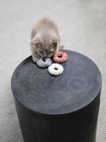 Jouets pour chat Mini Donuts, 3 élém., Gris, blanc cassé, vieux rose, Ø 5 x haut. 3 cm