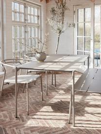Kovový záhradný stôl Novo, Potiahnutá oceľ, Béžová, Š 160 x V 80 cm