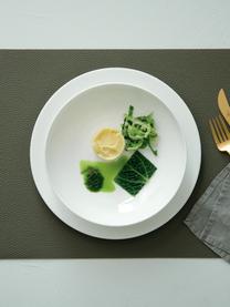 Kunstleder-Tischsets Pik, 2 Stück, Kunstleder (PVC), Olivgrün, B 33 x L 46 cm