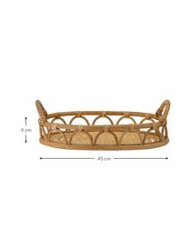 Rattan-Serviertablett Eea, L 45 x B 32 cm, Rattan, Hellbraun, L 45 x B 32 cm