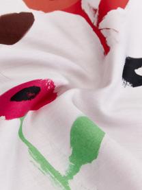 Housse de couette design en satin de coton Weyda, Multicolore, rose vif, larg. 200 x long. 200 cm