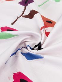 Copripiumino di design in raso di cotone Weyda, Multicolore, rosa, Larg. 200 x Lung. 240 cm