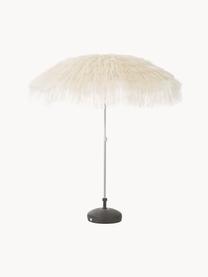 In hoogte verstelbare parasol Hawaii met franjes, Ø 200 cm, Crèmewit, Ø 200 x H 210 cm