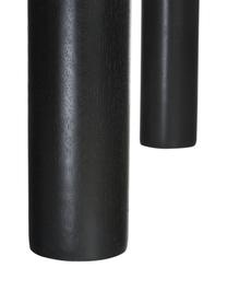 Salontafel Didi van eikenhout, Massief gelakt eikenhout, Zwart, B 90 x D 90 cm