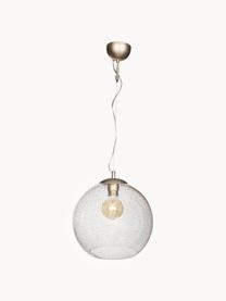 Mondgeblazen hanglamp Golden van glas, Lampenkap: glas, Transparant, goudkleurig, Ø 35 x H 36 cm