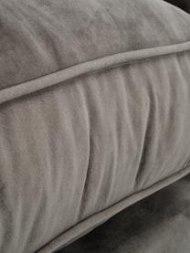 Chesterfield Samt-Sofa Sally (3-Sitzer) in Grau, Bezug: 100% Polyester, Beine: Massivholz; Buche, lackie, Rahmen: Holzgrundgestell, Samt Grau, 203 x 79 cm