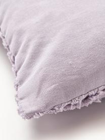 Housse de coussin en coton Bell, 100 % coton, Lavande, larg. 45 x long. 45 cm