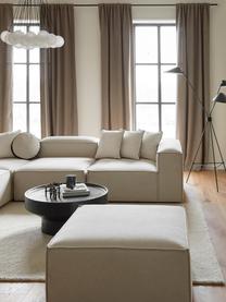 Sofa-Hocker Lennon, Bezug: 100 % Polyester Der strap, Gestell: Massives Kiefernholz, Spe, Webstoff Off White, B 88 x T 88 cm