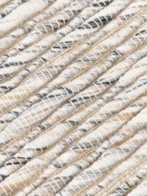 Alfombra en tejido plano con flecos Bunko, 86% poliéster reciclado, 14% algodón, Beige jaspeado, An 80 x L 150 cm (Tamaño XS)