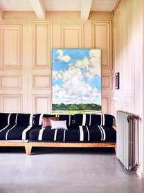 Handbeschilderd canvas Hollandse Hemel, Lijst: eikenhout, Meerkleurig, B 123 x H 163 cm