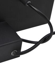 Applique nera dimmerabile con ripiano e connessione USB Rack, Lampada: metallo rivestito, Nero, Larg. 35 x Prof. 20 cm