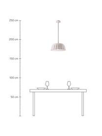 Suspension artisanale Madame Gres, Blanc crème, Ø 40 x haut. 18 cm